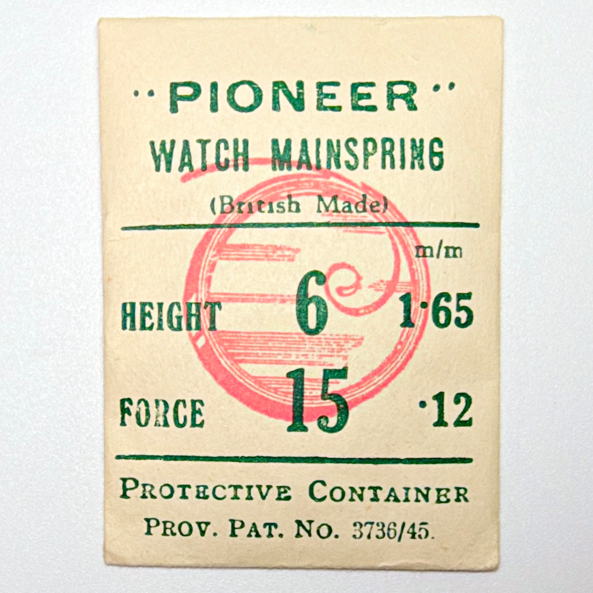 Pioneer Mainspring - H 1.65 mm × T 0.12 mm - image 1