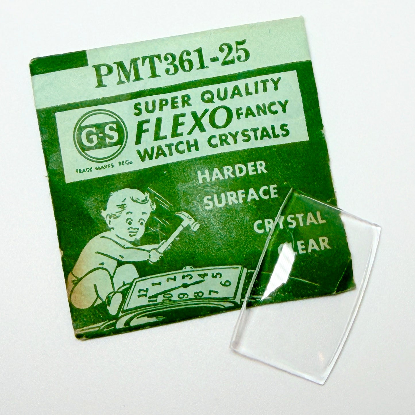 Tonneau / Barrel (PMT Series) - Bottom Edge Curved (Both Sides) - G-S Flexo Acrylic Watch Crystals - Vintage New Old Stock