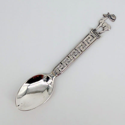 Rhodes Silver Souvenir Tea Spoon – Stamped 800 Silver, Greek Deer Motif - image 2