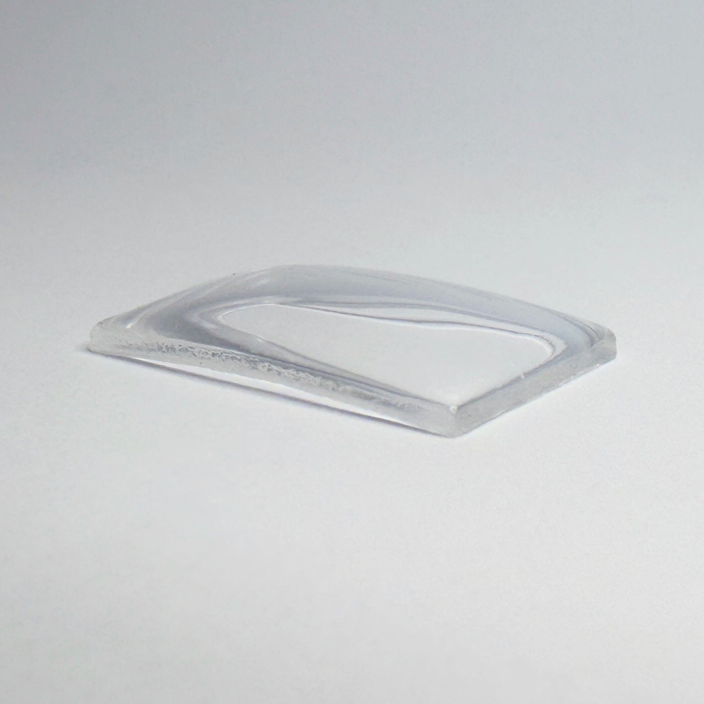 Rectangle - Bottom Edge Curved (Long Sides) - G-S Flexo Acrylic Watch Crystals - Vintage New Old Stock