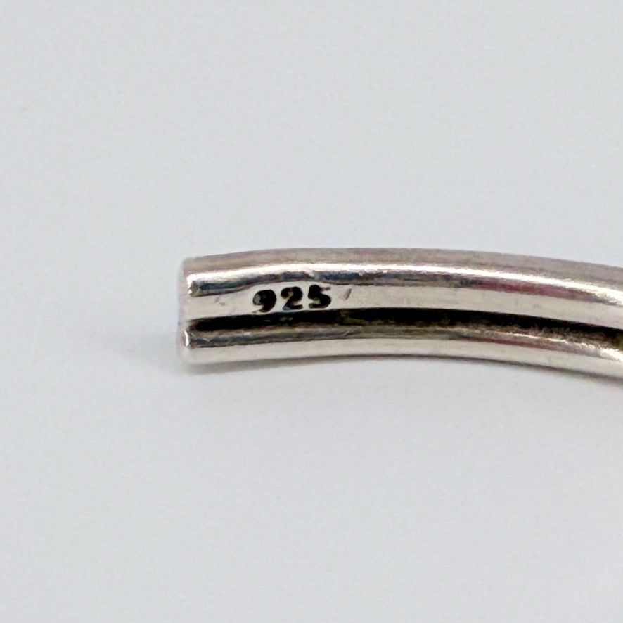 Gerald Owen Sterling Silver Bangle – Modernist Twist Design