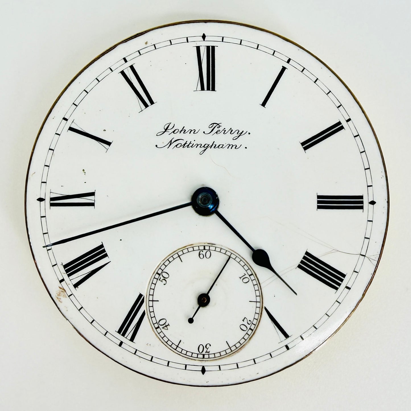 Antique Waltham Traveler Pocket Watch Movement - John Terry Nottingham 1902 -Spares/Repair
