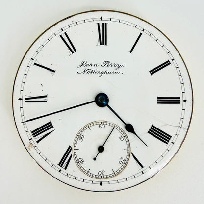 Antique Waltham Traveler Pocket Watch Movement - John Terry Nottingham 1902 -Spares/Repair