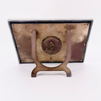 Antique Britannia Silver Mounted Art Deco 8 Day Desk Clock – London 1929
