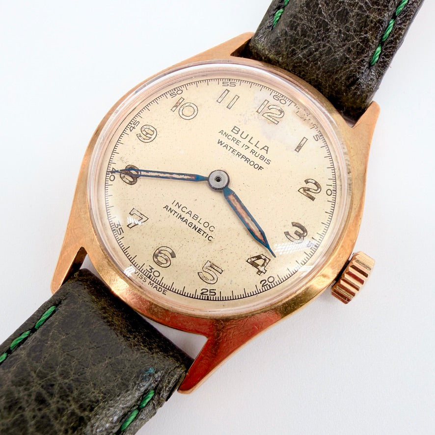 Vintage Bulla Ancre 17 Rubis Wristwatch – 17 Jewel Swiss – Repair Project