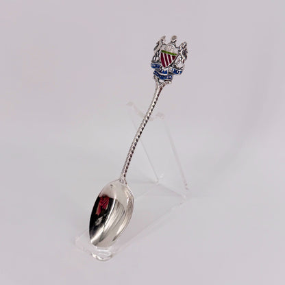 Sterling Silver Manchester Souvenir Tea Spoon, Birmingham 1945, Sydney & Co. - image 1