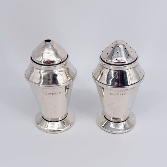 Antique Sterling Silver Salt & Pepper Pots – Birmingham 1932 – A. L. Davenport