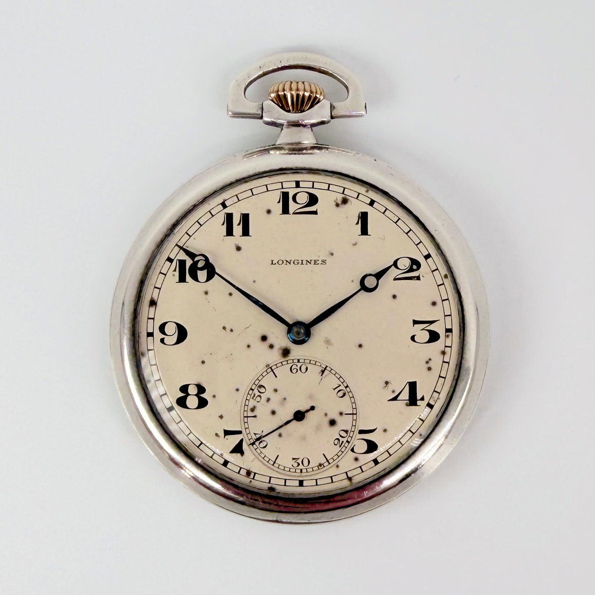 Longines Silver Pocket Watch Cal. 17.89ABC (ZZ Variant) c.1933 Working