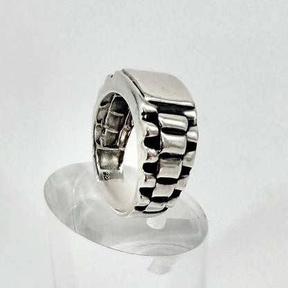 Vintage Sterling Silver Signet Ring 925 UK Size M½