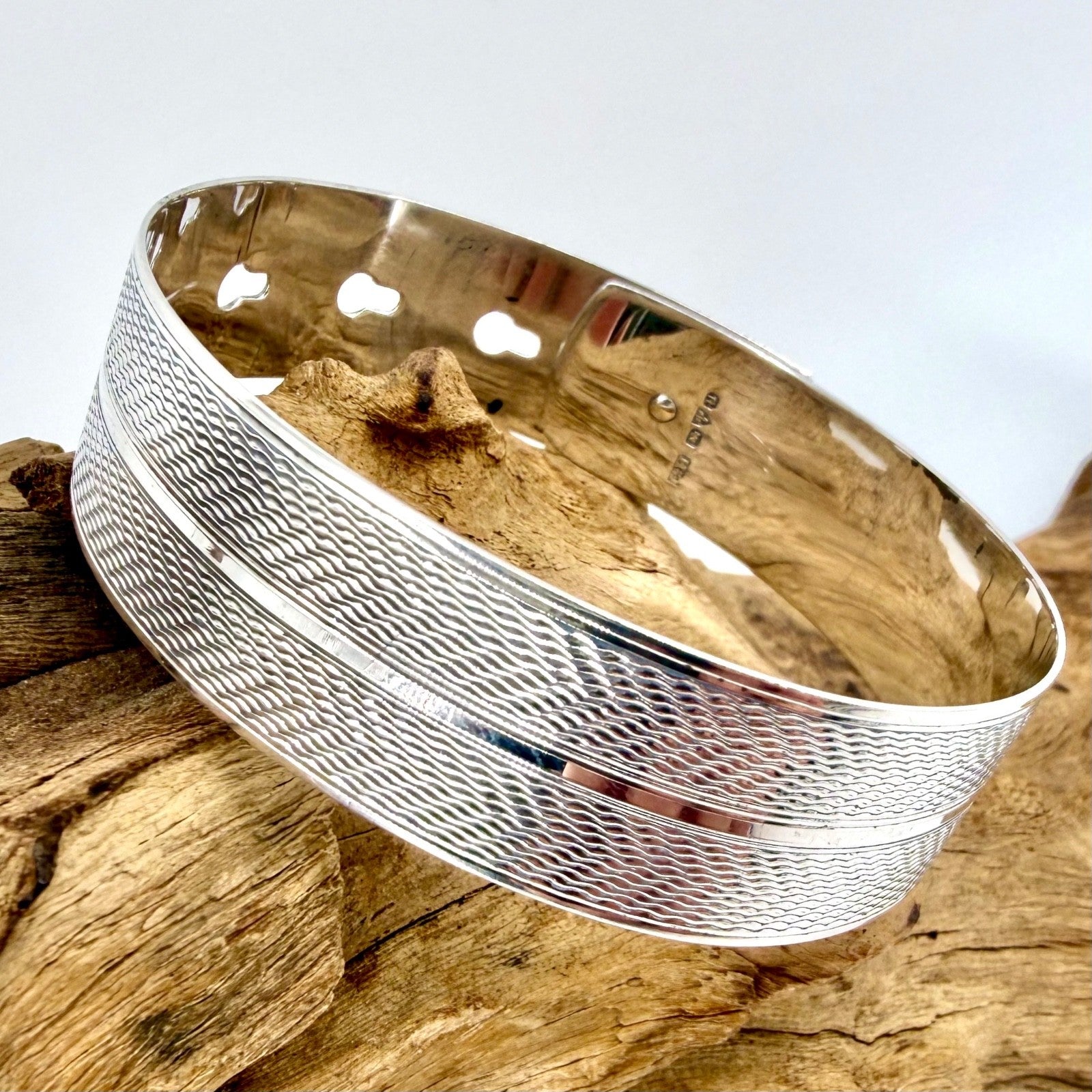 Vintage Silver Bracelet / Bangle – Charles Horner – Chester 1945 – Adjustable