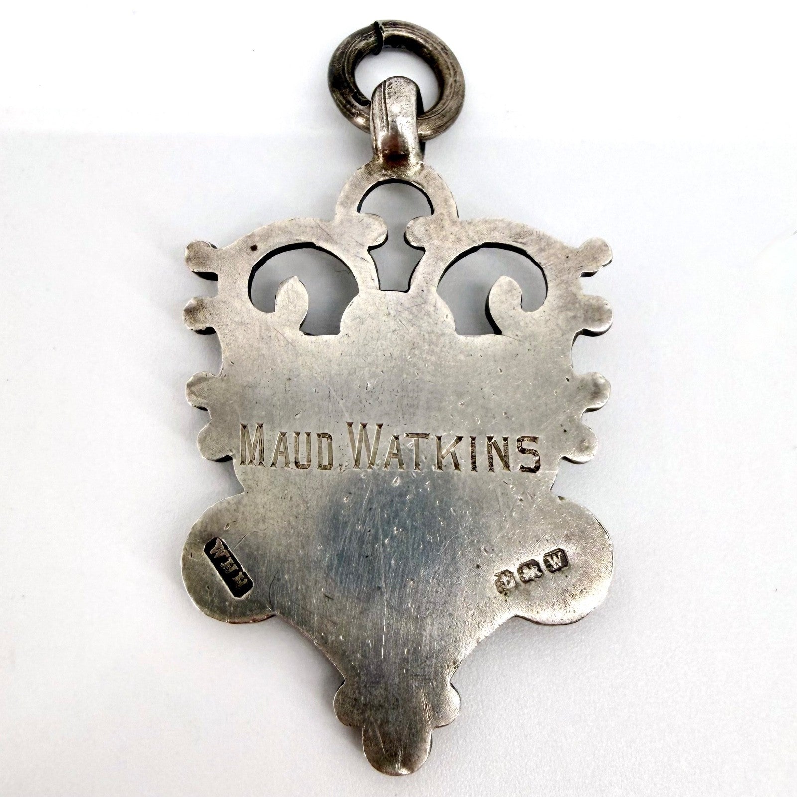 Antique Silver Fob Medal Nantyffyllon National Winners 1921 William Hair Haseler