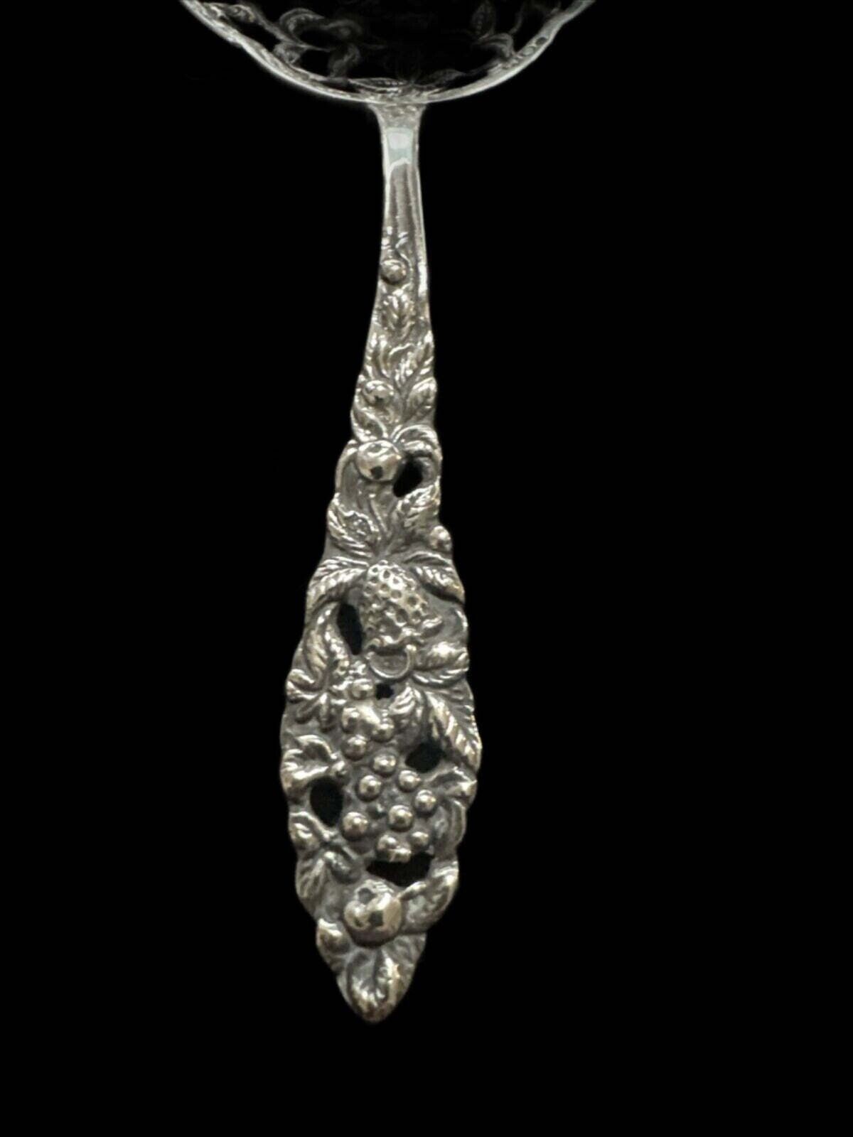 Antique Solid Silver Large Pierced Spoon - Dutch Hallmarks 1846