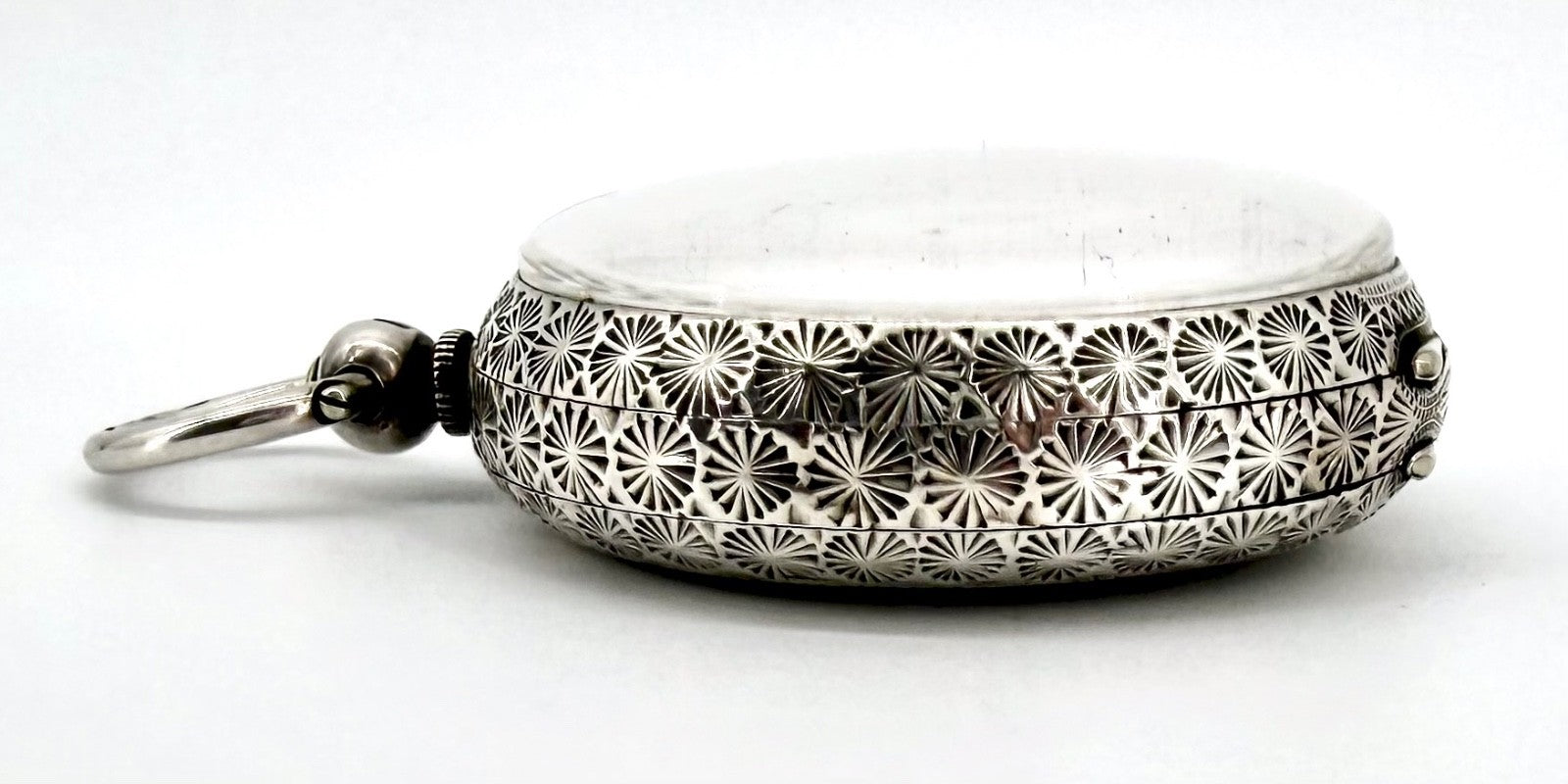 Antique Swiss Silver Pocket Watch – 935 Silver Case – Key Wound – Working