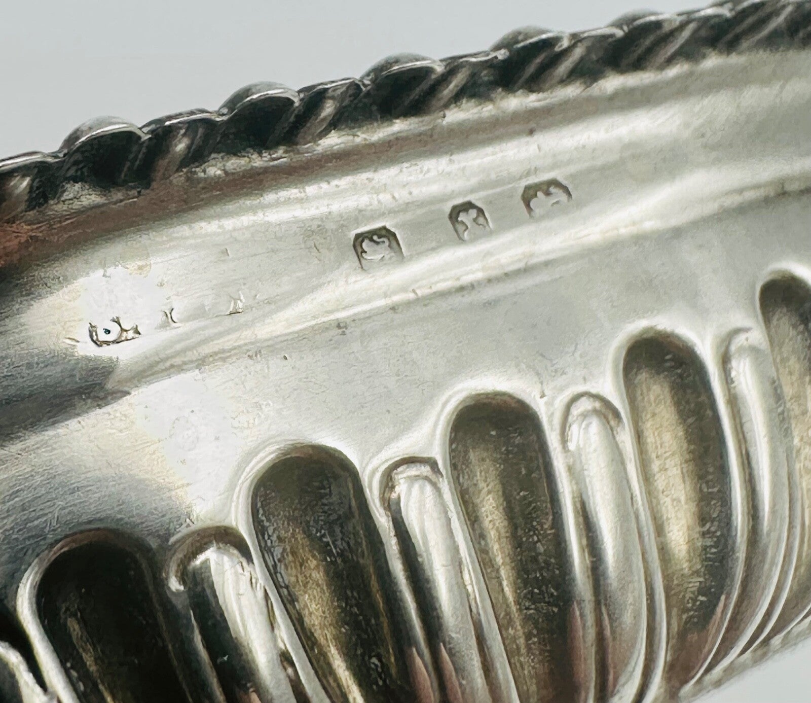 Pair of Antique Victorian Silver Salts - Birmingham 1897 by S. Blanckensee & Son