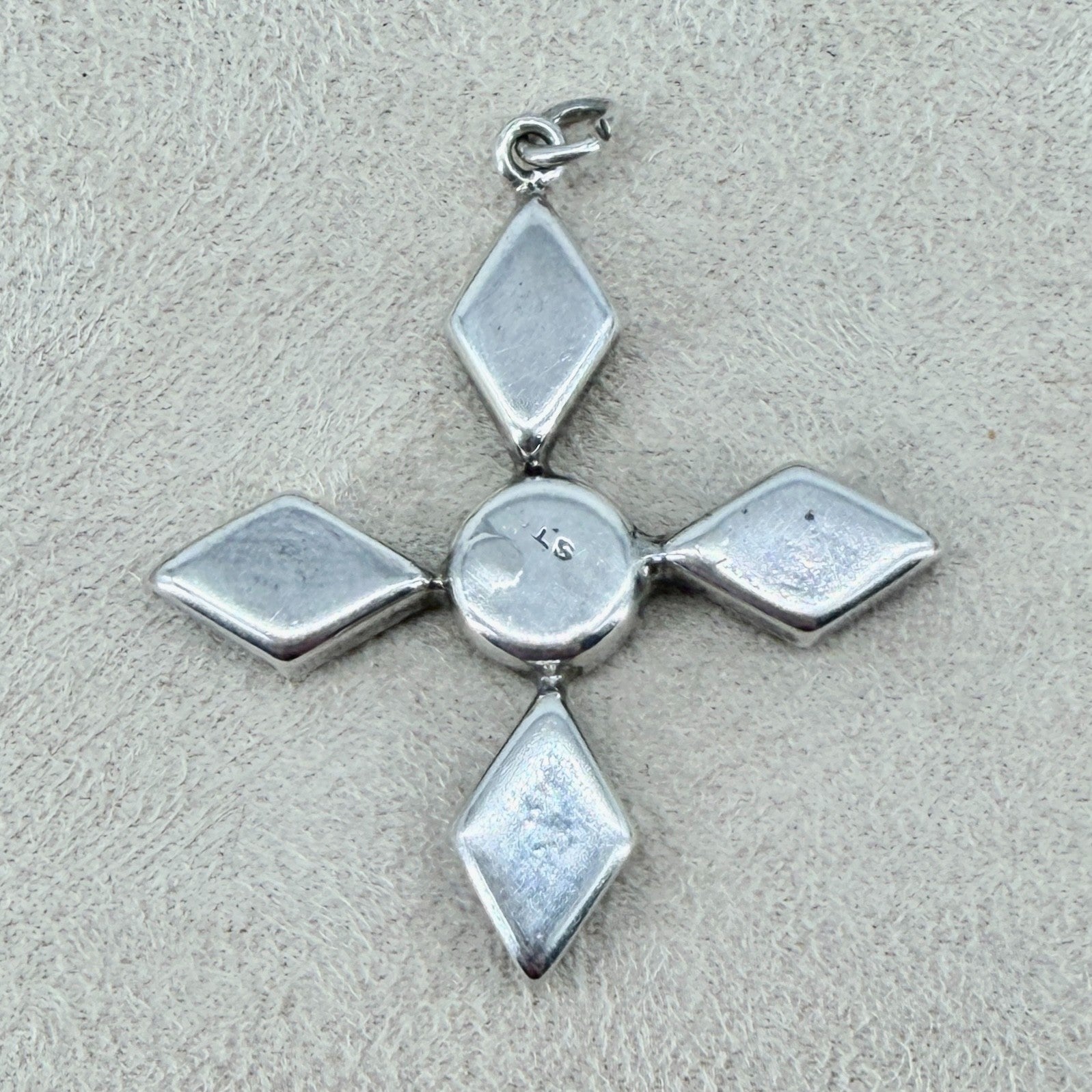 Vintage Sterling Silver & Abalone Pendant