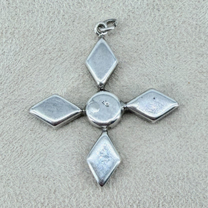 Vintage Sterling Silver & Abalone Pendant