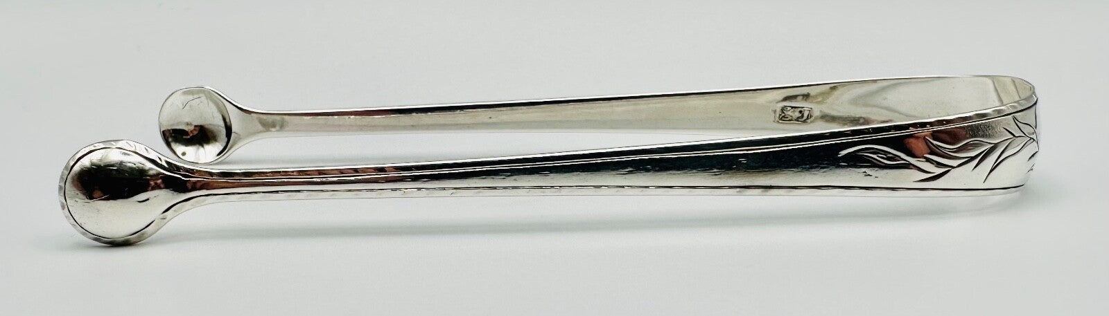 Antique Sterling Silver Sugar Tongs – c.1820–1840