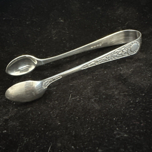 Antique Silver Plate Sugar Tongs