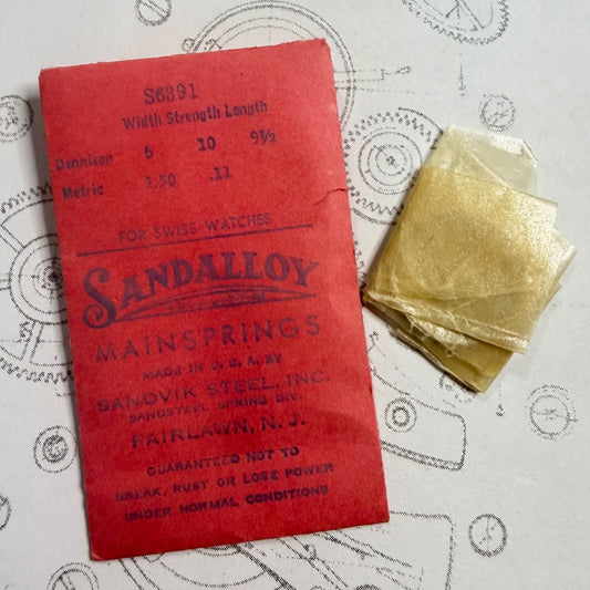 Sandalloy Mainspring S6891 – 1.50 x 0.11 x 9½” – Sandvik Steel Inc. USA