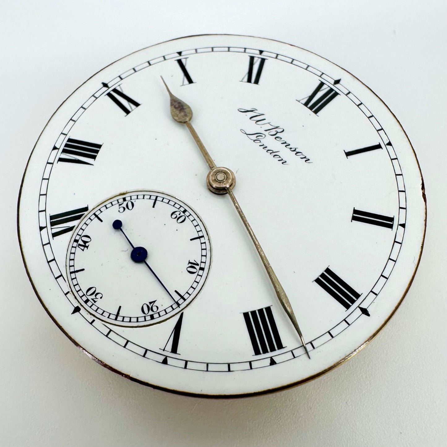 Antique J.W. Benson Pocket Watch Movement - Working