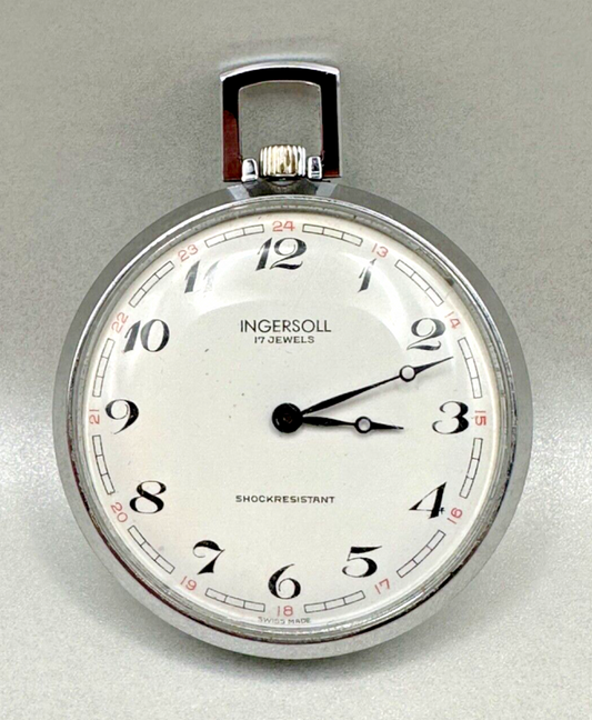 Vintage Ingersoll 17 Jewel Pocket Watch - Working Order