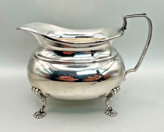Antique E.P.N.S Silver-Plated Cream Jug with Ornate Feet