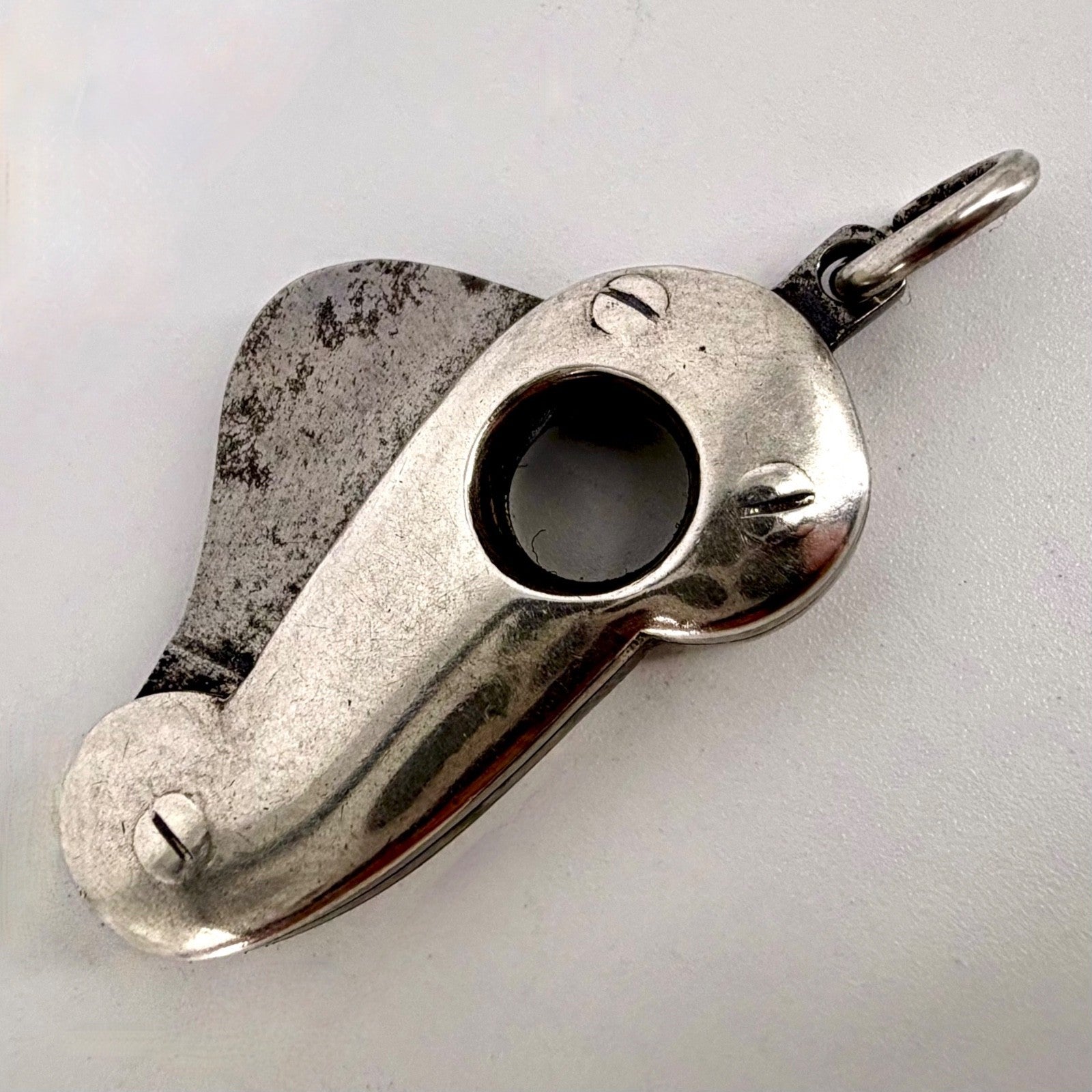 Antique Silver & Steel Cigar Cutter – Sheffield Blade – AWSS Mark – c.1900