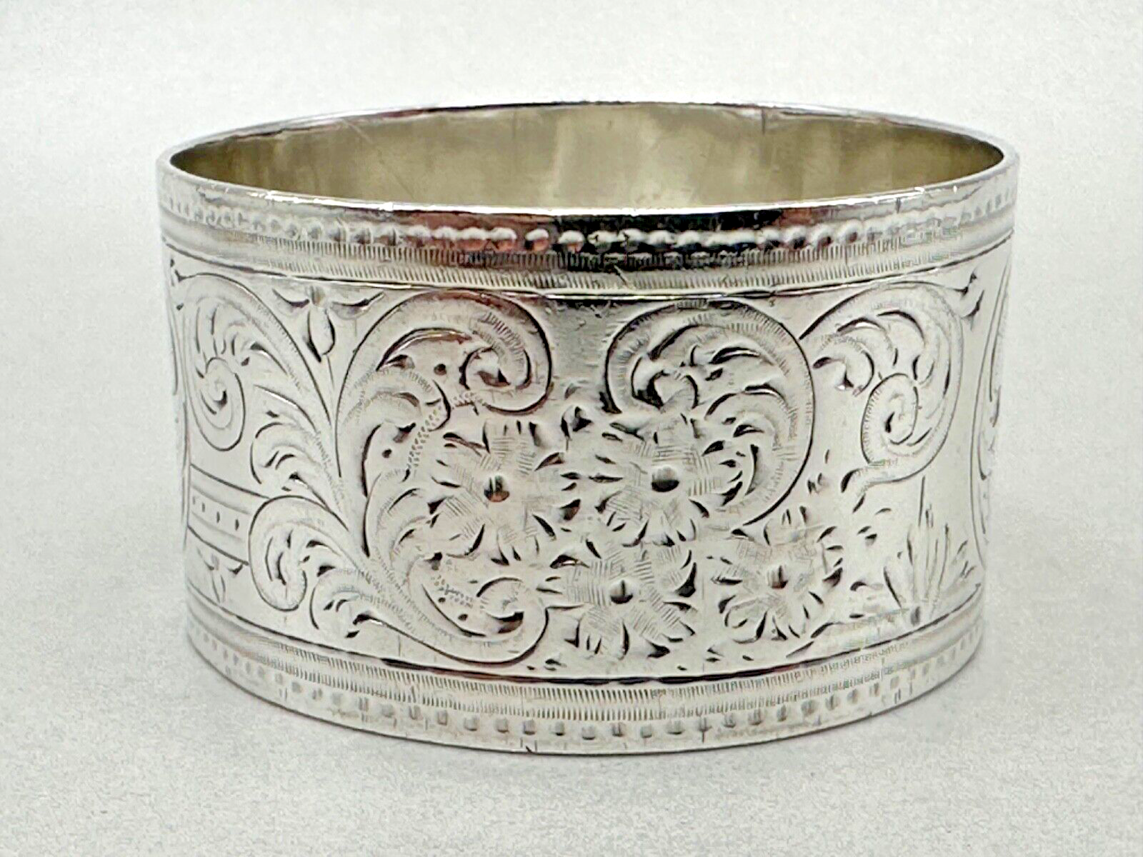 Antique Victorian Silver Napkin Ring – Atkin Brothers Sheffield 1890