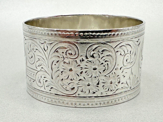 Antique Victorian Silver Napkin Ring – Atkin Brothers Sheffield 1890