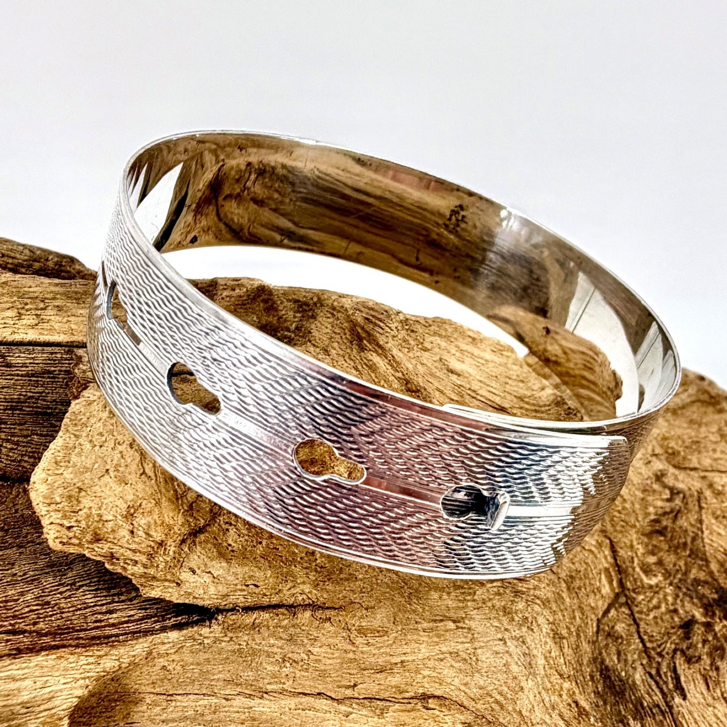 Vintage Silver Bracelet / Bangle – Charles Horner – Chester 1945 – Adjustable