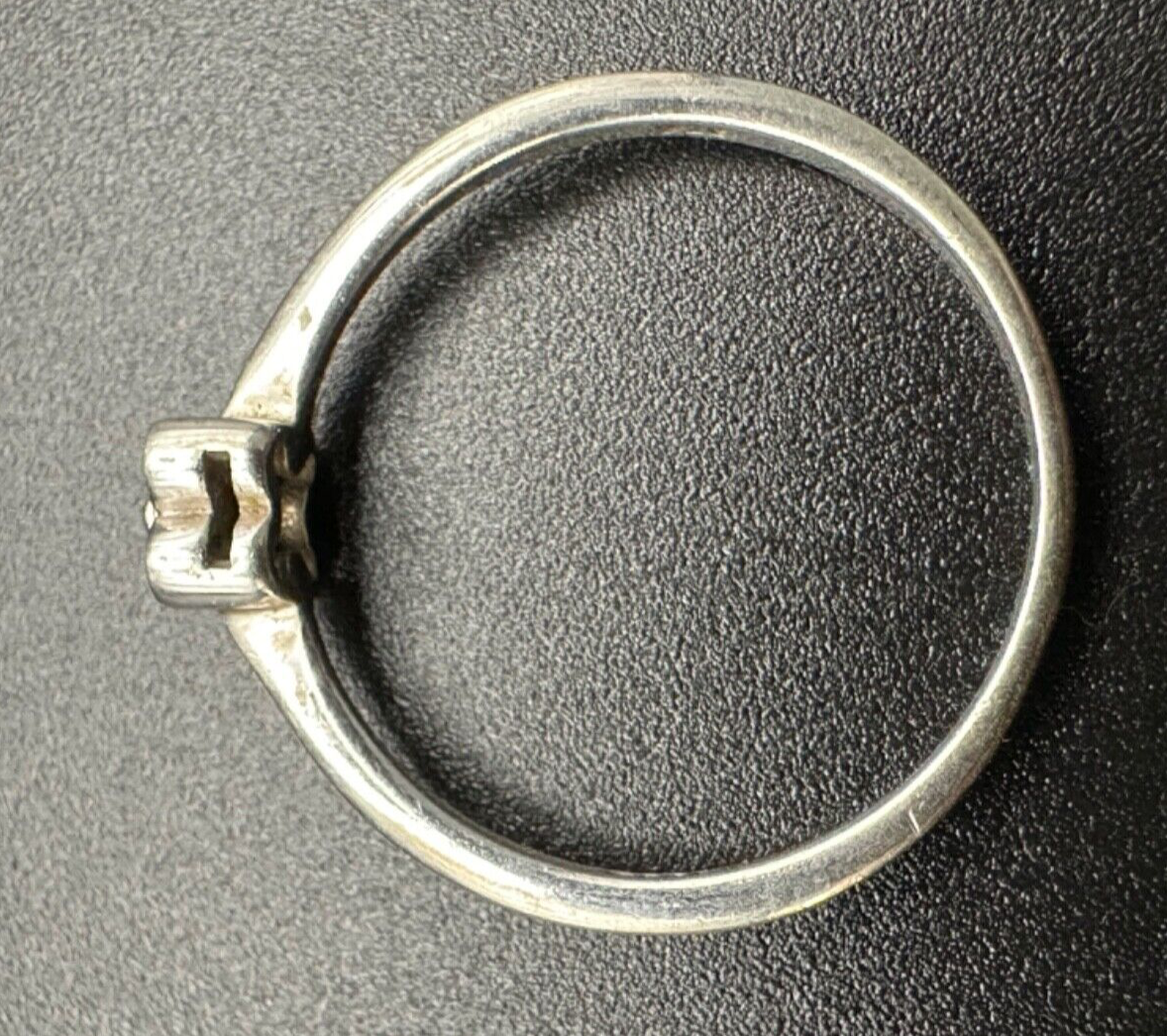 Vintage Sterling Silver & Diamond Ring - Size N 1/2