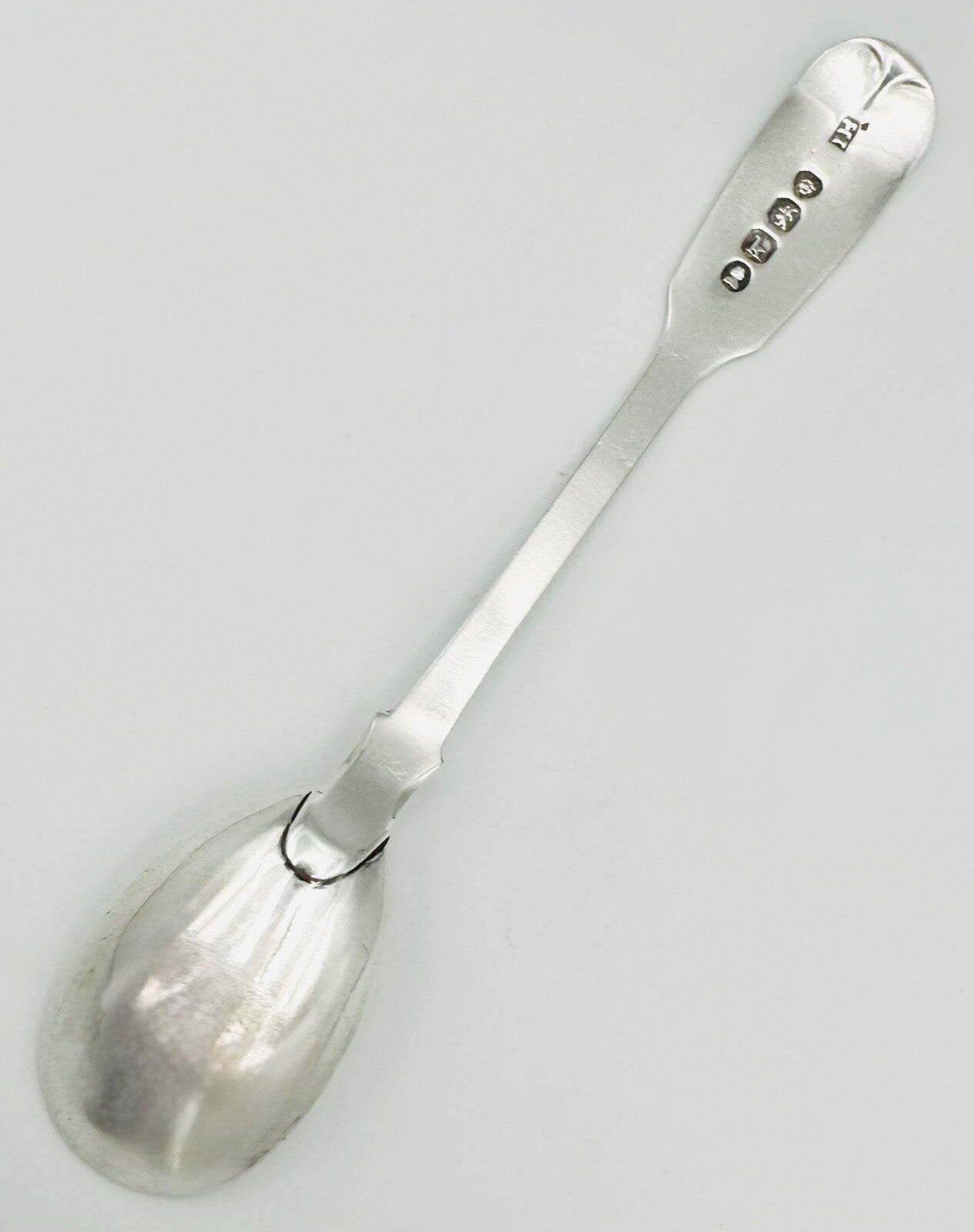 Antique Sterling Silver Mustard Spoon – London 1825, John Hawkins – 16.5g