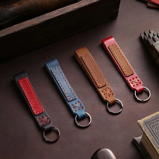 Genuine Leather Keyring Loop - 4 Colours Available