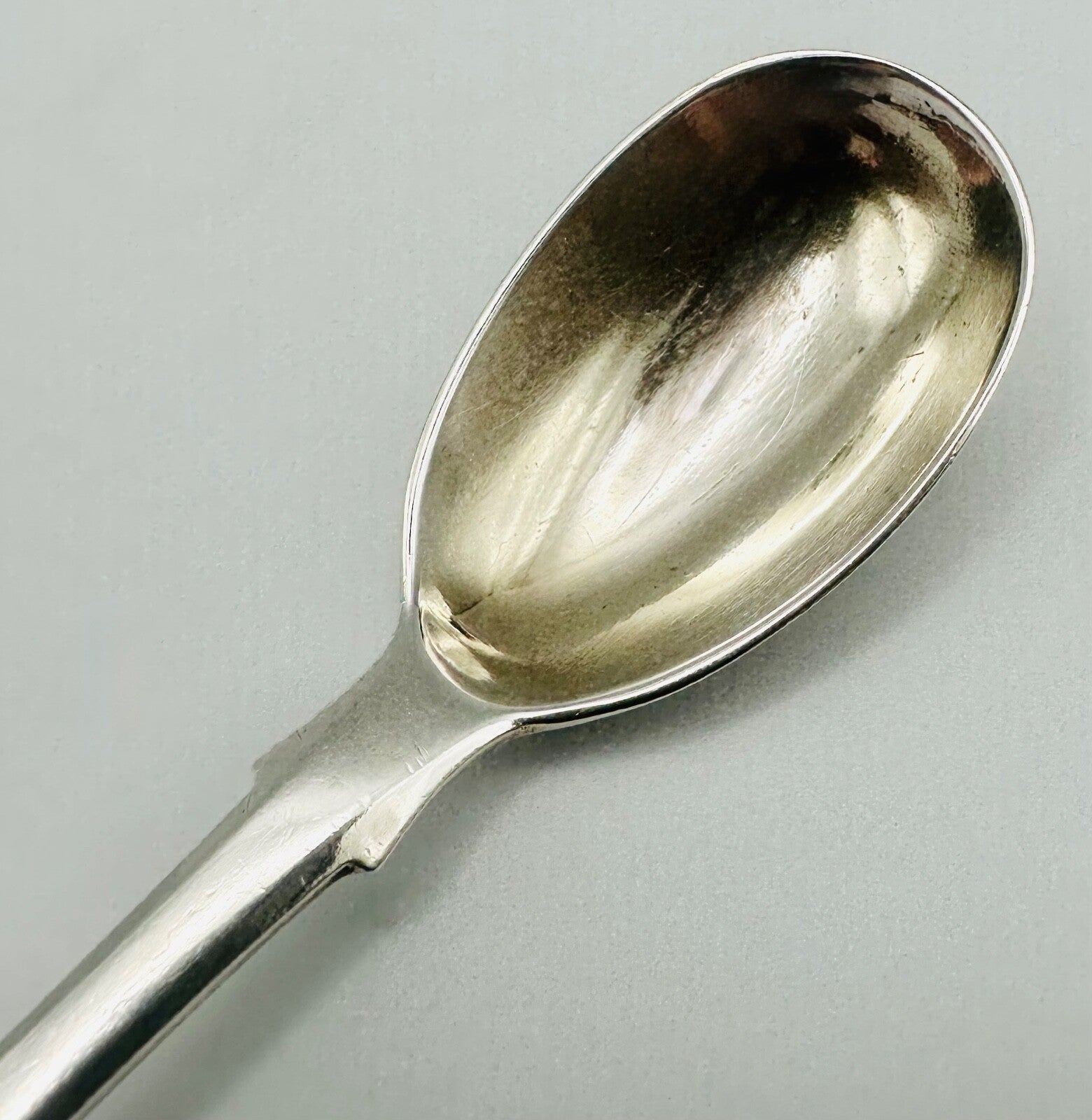 Antique Sterling Silver Mustard Spoon – London 1825, John Hawkins – 16.5g