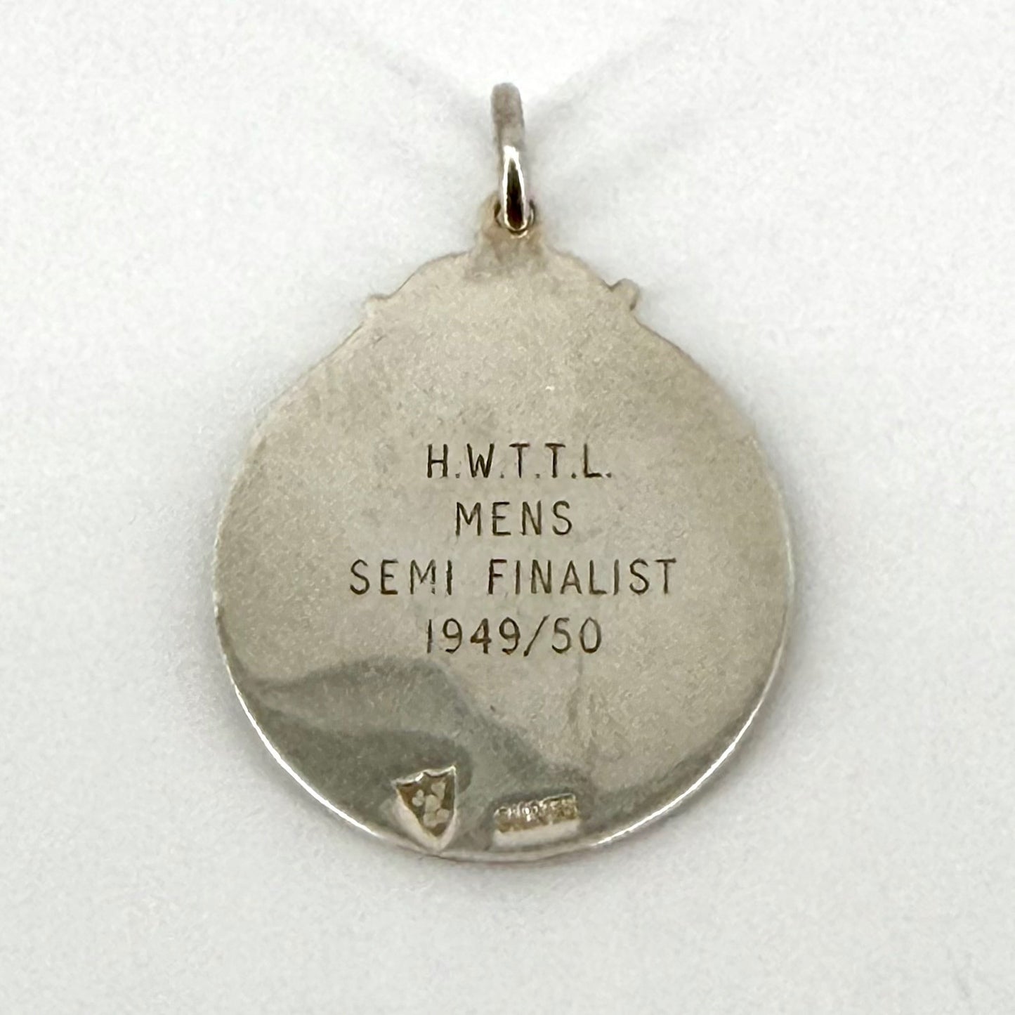 Vintage Silver Table Tennis Fob Medal – JT & Co – Mens Semi Finalist 1949/50