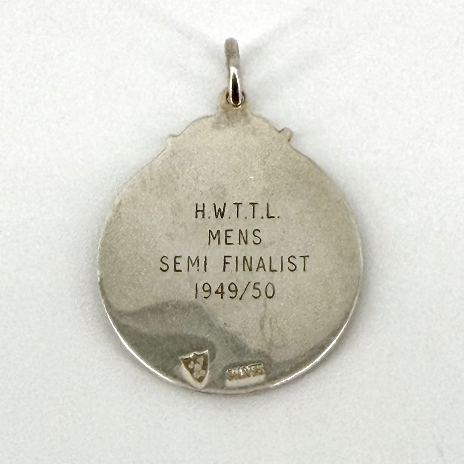 Vintage Silver Table Tennis Fob Medal – JT & Co – Mens Semi Finalist 1949/50