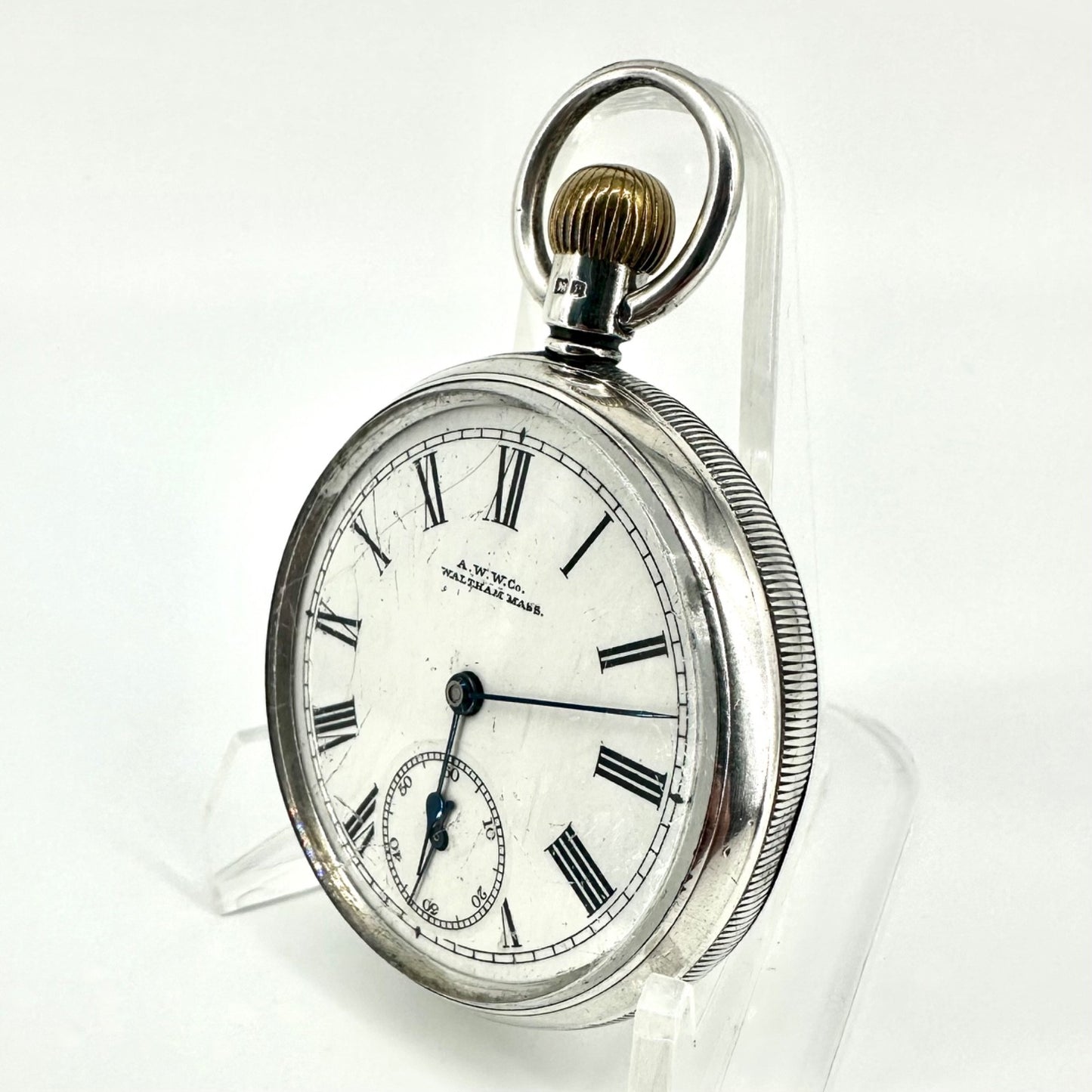 Antique Silver Waltham Pocket Watch, Bond St. Grade, 13 Jewels, 1898 - Working