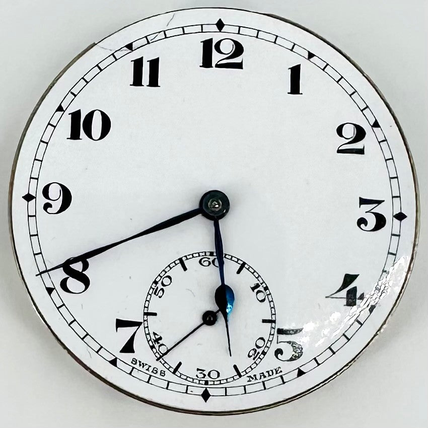 Antique Swiss Pocket Watch Movement – 17 Jewels – Working