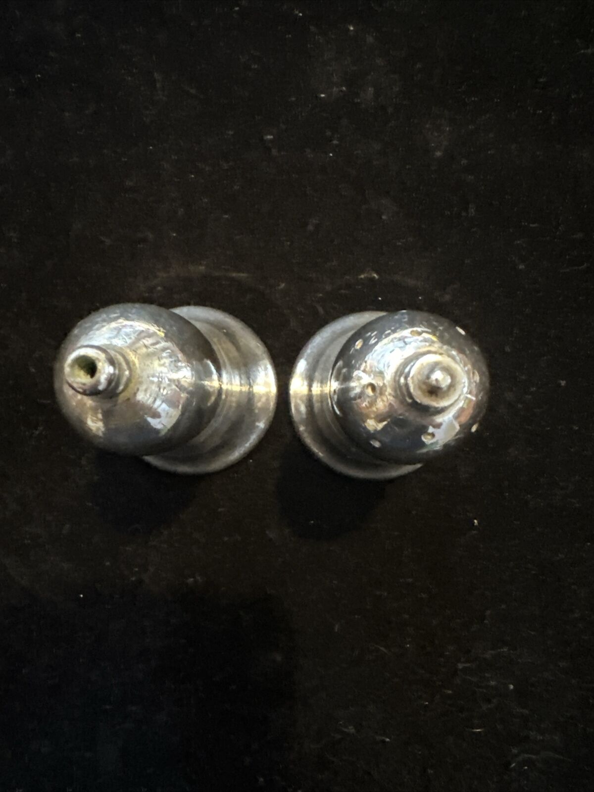 Antique Silver Plated Salt & Pepper Pots - Bradliegh Plate