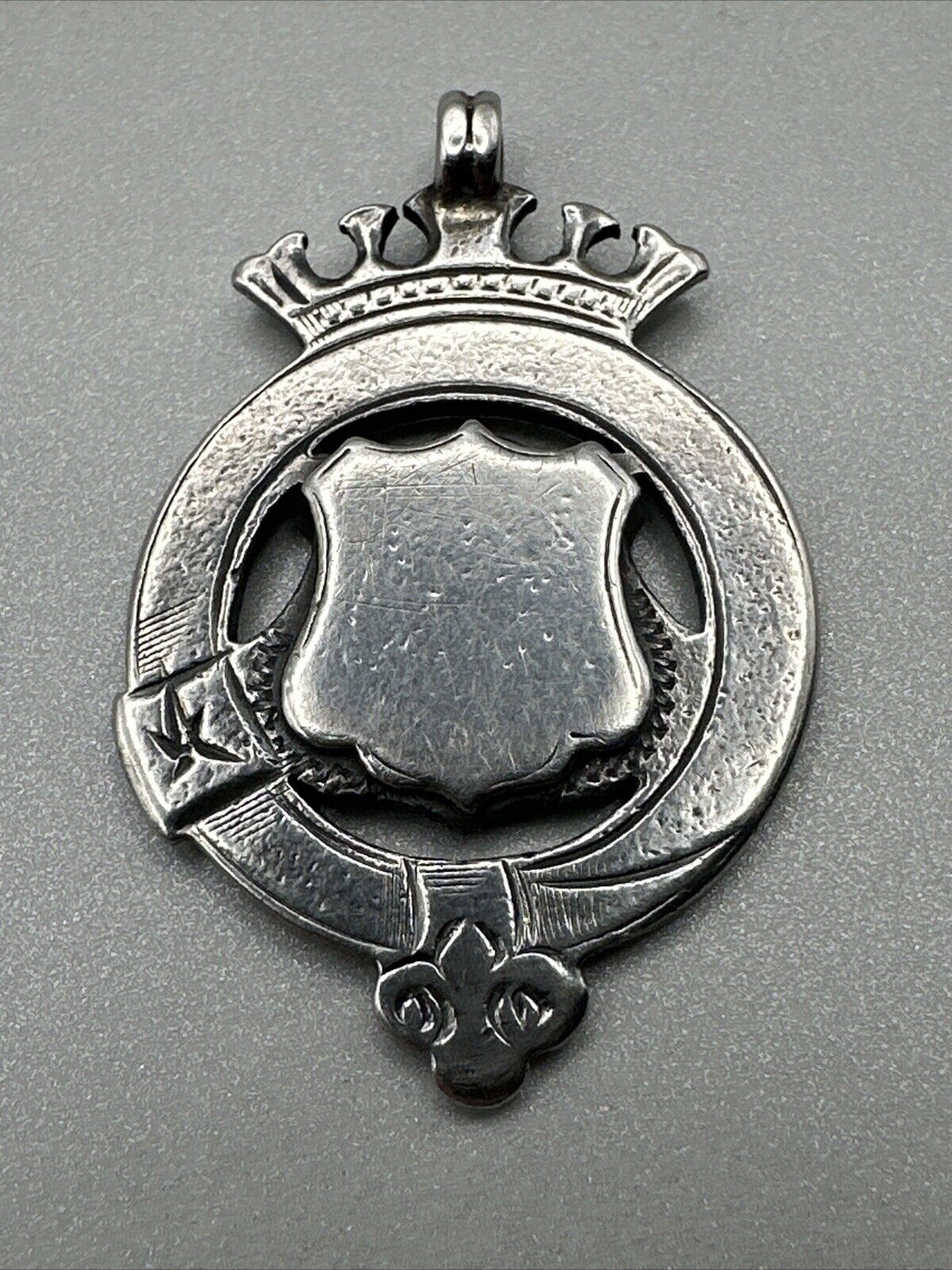 Antique Silver Fob Medal Pendant - Birmingham 1907 Herbert Bushell & Son