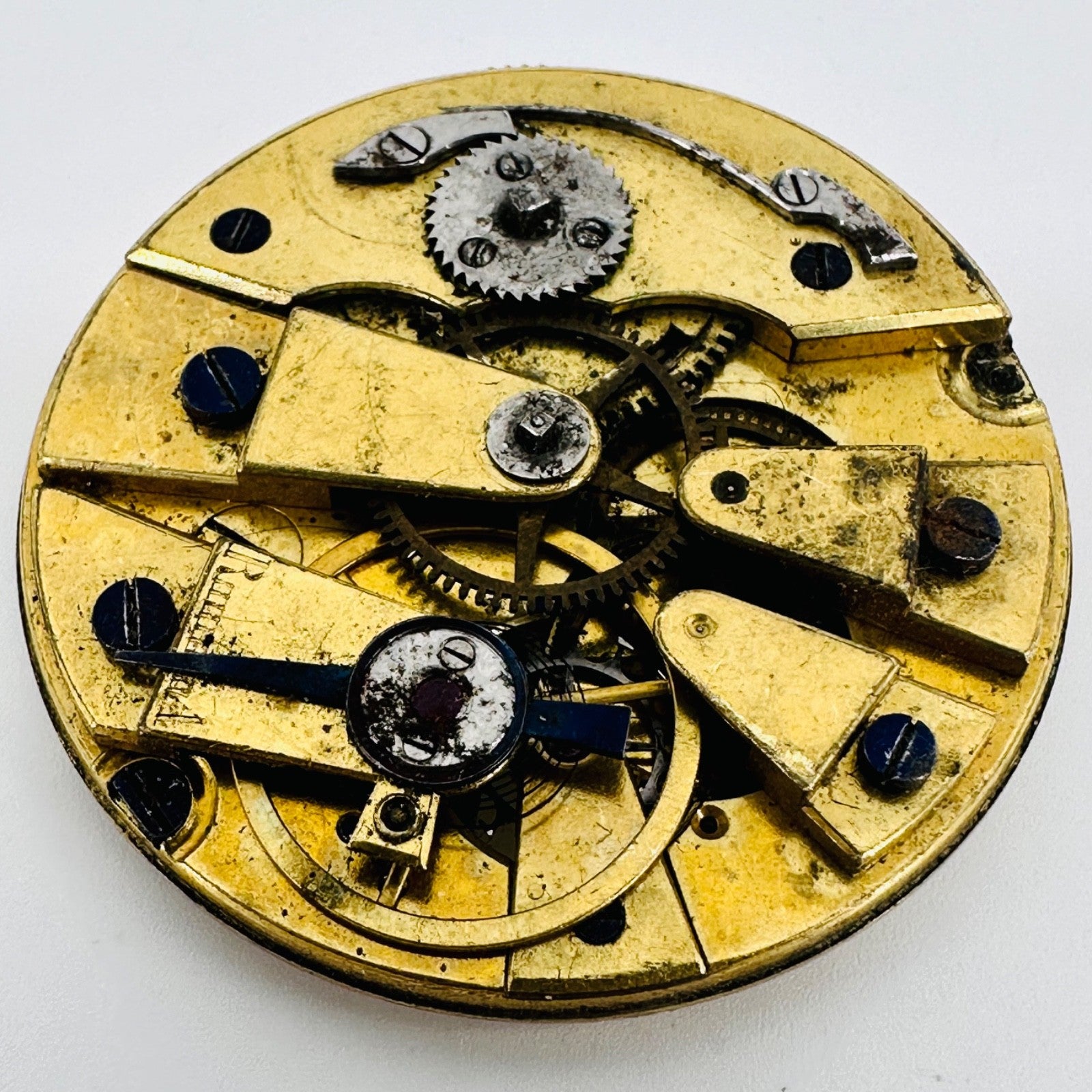 Antique Pocket Watch Movement – 36mm – Key Wound – Spares/Repair