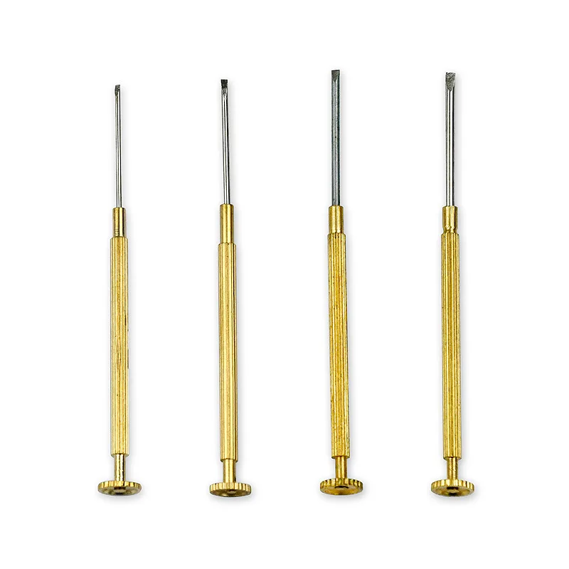 Set of 6 Metal Slotted Precision Screwdrivers for Watch Repair - 0.8mm to 1.8mm