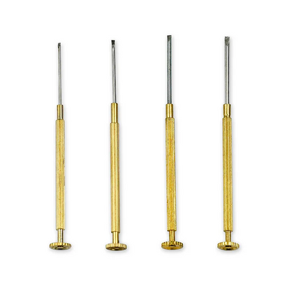 Set of 6 Metal Slotted Precision Screwdrivers for Watch Repair - 0.8mm to 1.8mm
