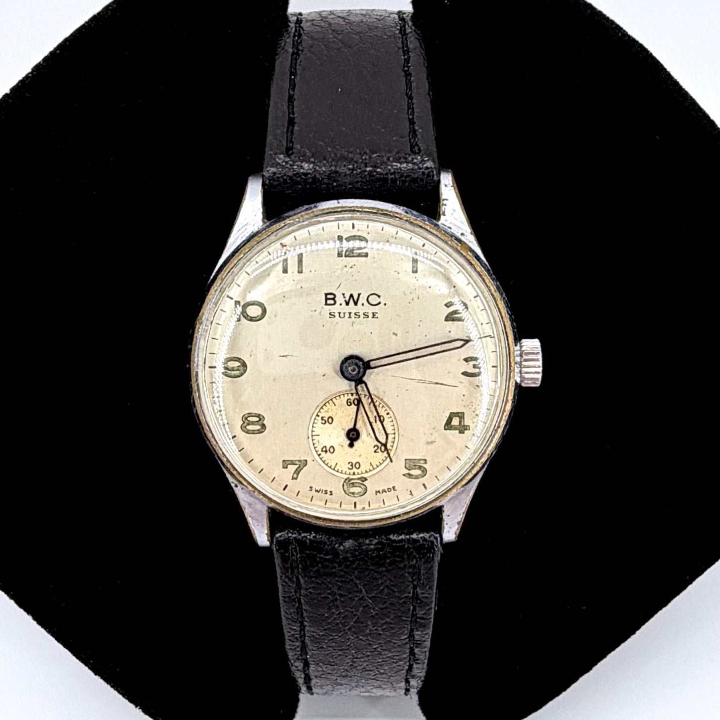 Vintage B.W.C. Suisse Manual Wind Wristwatch – c.1940s – 15J – Working