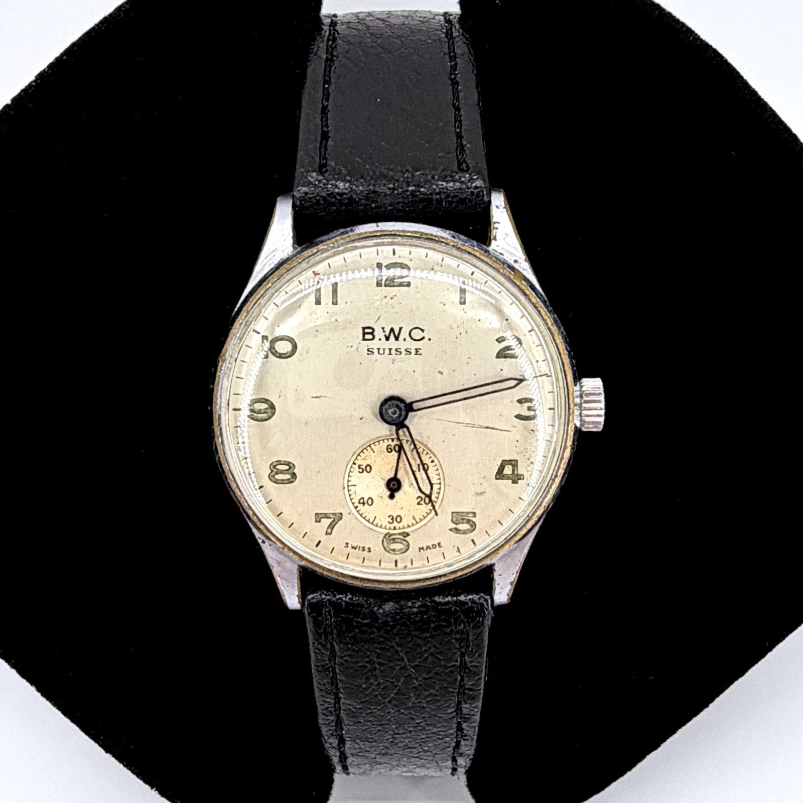 Vintage B.W.C. Suisse Manual Wind Wristwatch – c.1940s – 15J – Working