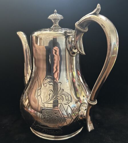 Antique Silver Plated Coffee Pot - EPBM