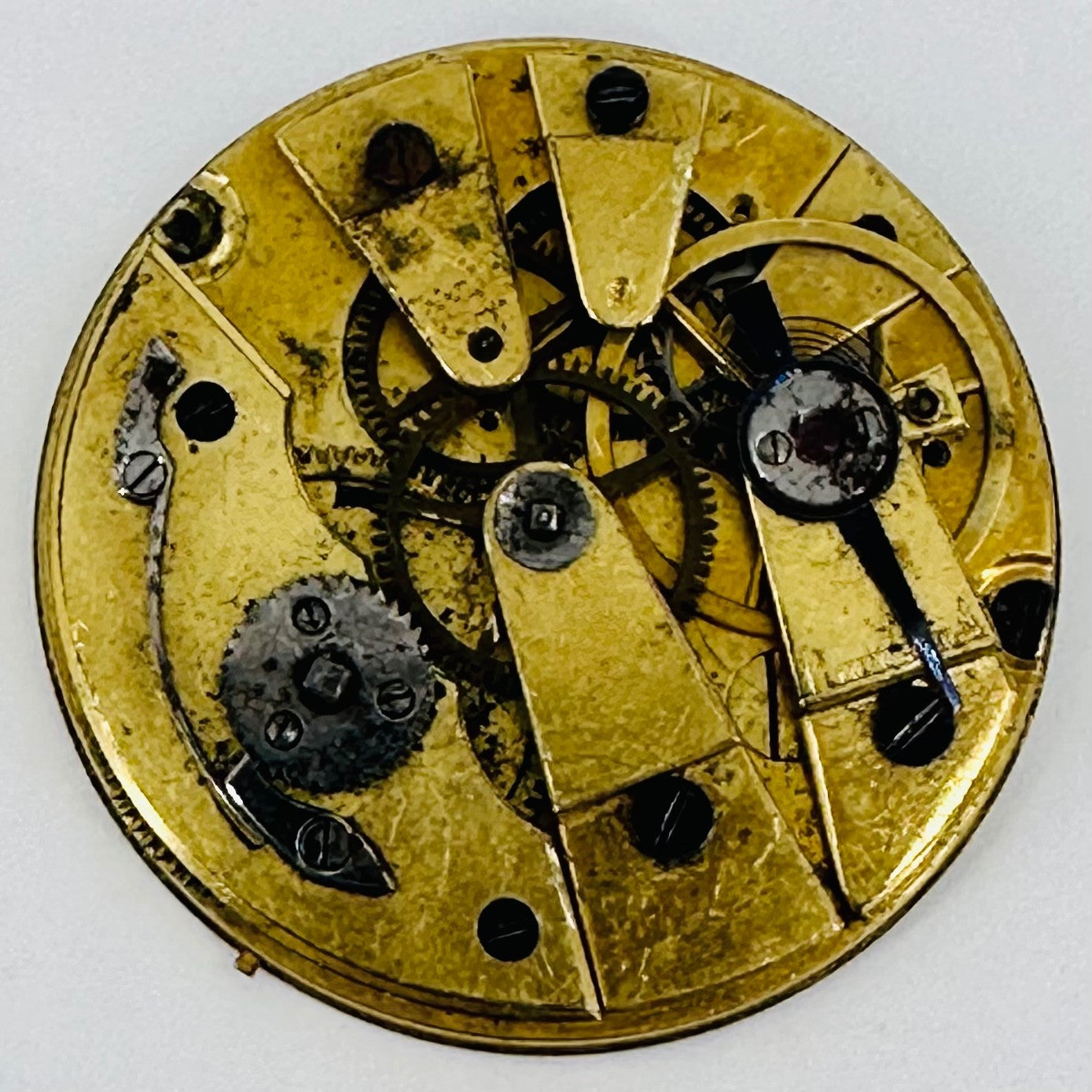 Antique Pocket Watch Movement – 36mm – Key Wound – Spares/Repair