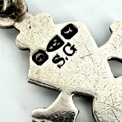 Antique Victorian Silver Fob / Pendant – Chester 1890 – Samuel Garside