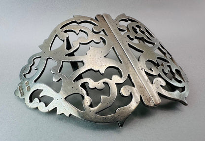 Antique Solid Silver Belt Buckle – Chester 1898 by John Millward Banks