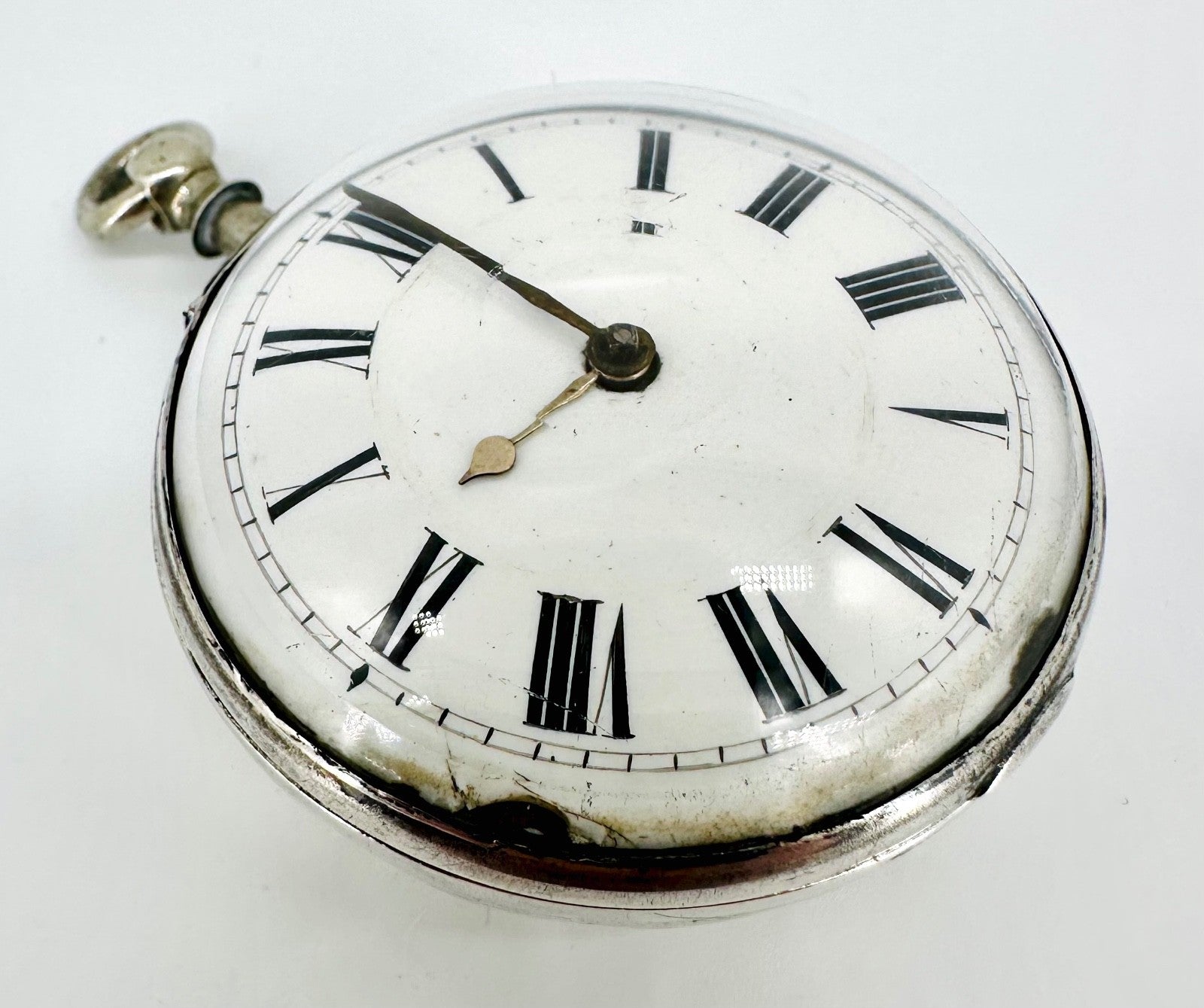 Antique Silver Pair-Cased Verge Fusee Pocket Watch – Charles Percy, London, 1801